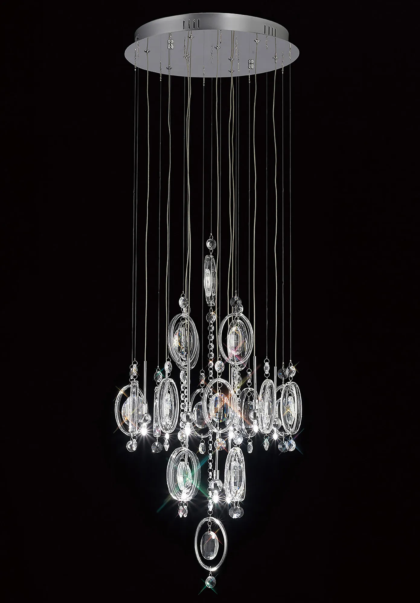 IL31353  Solana Crystal Pendant 9 Light